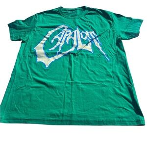 Polo G Unisex Capalot Green Short-Sleeve Tee with White and Blue Logo Graphic